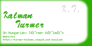 kalman turmer business card